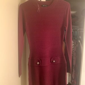 Maroon Long Sleeve Sweater Dress (BRAND NEW)